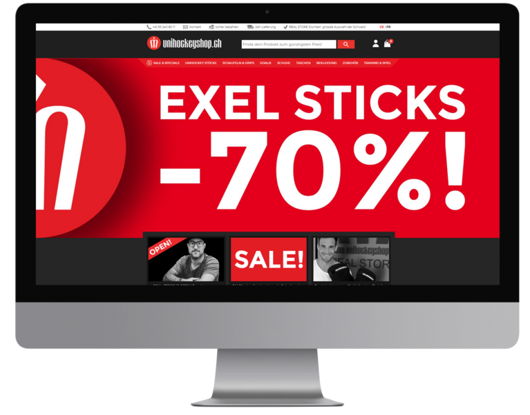 [Translate to Deutsch:] Unihockeyshop Laptop