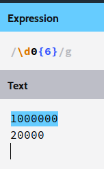 shows the above example. A digit after 6 zero is valid