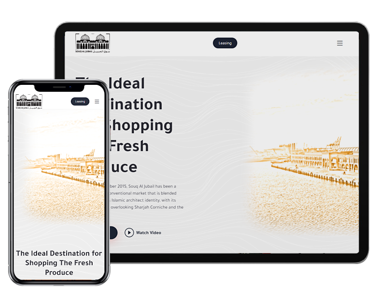 [Translate to Deutsch:] SOUQ AL JUBAIL - CASE STUDY tab and mobile