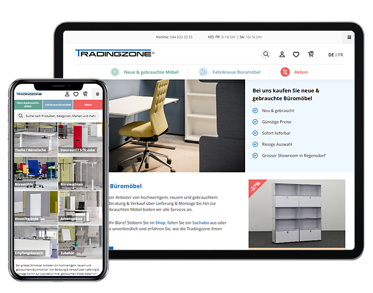 [Translate to Deutsch:] Tradingzone Tab and Mobile